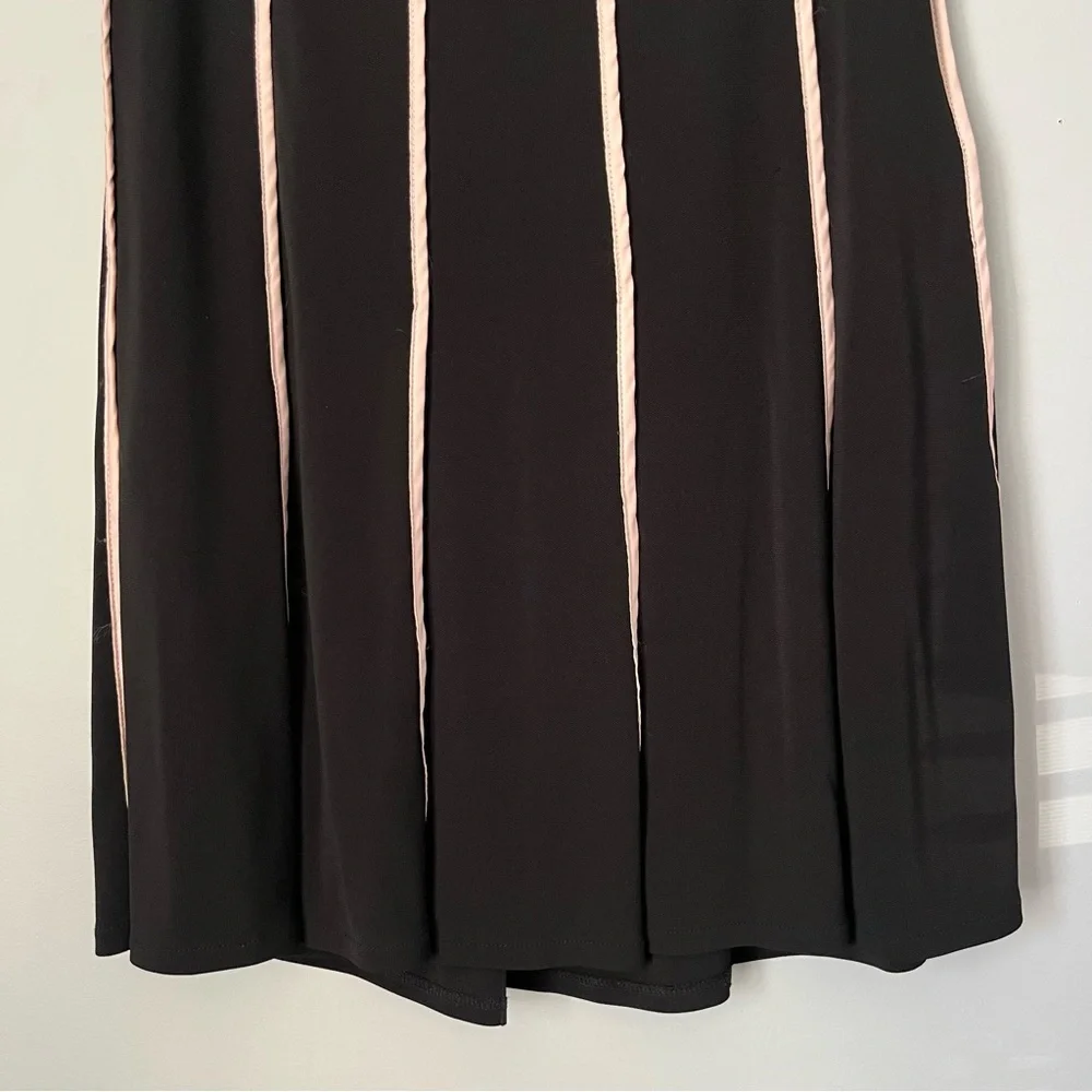 City DKNY Pleated Pale Pink Striped Knee Length Midi Skirt Size 4 2013 Exclusive